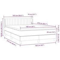 Boxspring met matras fluweel lichtgrijs 160x210 cm - thumbnail
