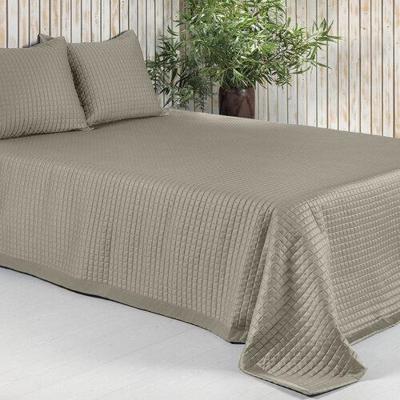 Dommelin Dommelin Sprei Chicago Satijn 300TC Taupe 260x280 cm