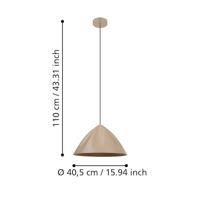 Eglo Zand bruine hanglampPodere Ø 42,5cm - 900836 - thumbnail