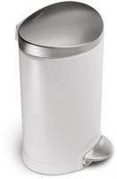 Simplehuman Afvalemmer Half Rond 6 liter (wit) - thumbnail