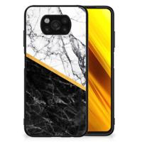 Xiaomi Poco X3 | X3 Pro Marmeren Print Telefoonhoesje Marmer Wit Zwart - Origineel Cadeau Man - thumbnail