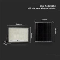 V-TAC VT-240W 7829 LED-schijnwerper, Zonne-energiemodule 30 W Lichtkleur (naam): Koudwit - thumbnail