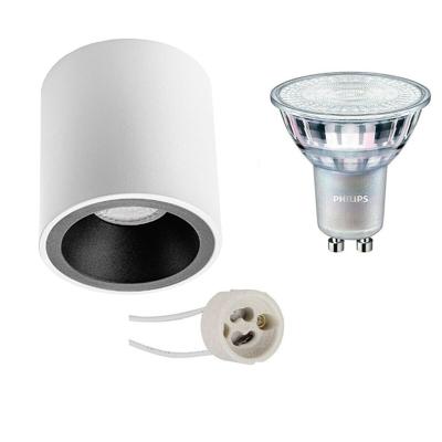 Philips MASTER Opbouwspot Set GU10 - Rond Mat Wit/Zwart - DimTone Dimbaar