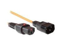 ACT AK5037 Netsnoer C13 IEC Lock | C14 | Oranje | 2 meter