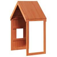 Kinderbedhuisje 60x89x134,5 cm massief grenenhout wasbruin - thumbnail