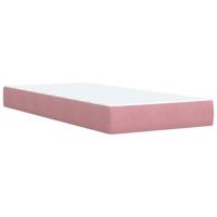 Boxspring met matras fluweel roze 80x200 cm - thumbnail