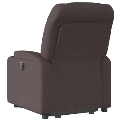Sta-op-massagestoel elektrisch verstelbaar stof donkerbruin - thumbnail