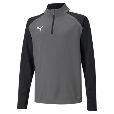 PUMA teamLIGA Trainingstrui 1/4-Zip Kids Grijs Wit PUMA teamLIGA Trainingstrui 1/4-Zip Kids Grijs Wit