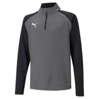 PUMA teamLIGA Trainingstrui 1/4-Zip Kids Grijs Wit - thumbnail