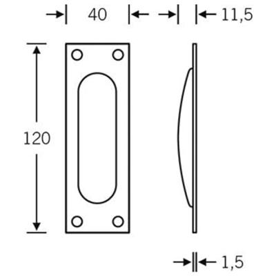 FSB schuifdeurkom 4211 F1 120x40mm