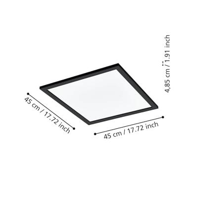 Eglo Plafonnière Zigbee Salobrena-Z 45x45cm zwart 900051