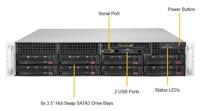 Supermicro SuperServer 5029P-WTR Intel C622 LGA 3647 Rack (2U) zwart - Barebone-servers (Intel C622, LGA 3647, DDR4-SDRAM, 768 GB, 192 GB, 2133,2400,2666 MHz) - thumbnail