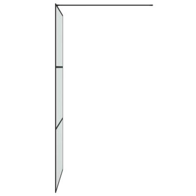 VidaXL Inloopdouchewand 100x195 cm mat esg-glas zwart - thumbnail