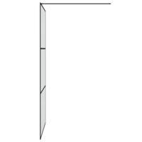 Inloopdouchewand 100x195 cm mat ESG-glas zwart - thumbnail