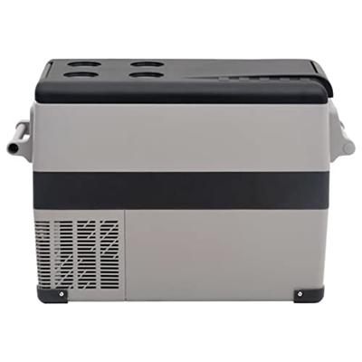 VidaXL Koelbox met handvat 35 l pp & pe zwart en wit