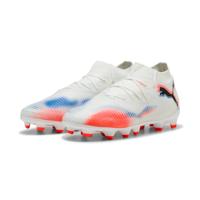 PUMA Future 8 Pro Gras / Kunstgras Voetbalschoenen (MG) Kids Wit Felrood Blauw - thumbnail