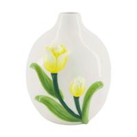 Vaas keramiek met tulp H17,4cm - thumbnail