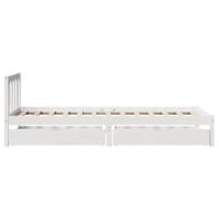 Bedframe zonder matras massief grenenhout wit 90x200 cm - thumbnail