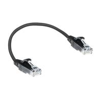 ACT DC9930 LSZH U/UTP CAT6 Datacenter Slimline Patchkabel Snagless | RJ45 Connectoren | Zwart | 15 cm - thumbnail