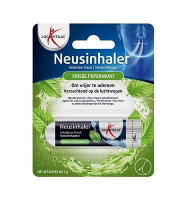 Lucovitaal Neusinhaler Vrijer Ademen Frisse Pepermunt 1g