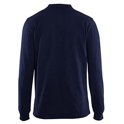 Blåkläder Poloshirt lange mouw 33881050 | Marineblauw | Maat 4XL - 7330509482049