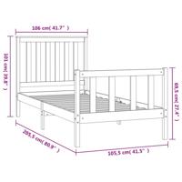 Bedframe zonder matras massief grenenhout 100x200 cm - thumbnail
