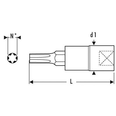 Expert by Facom Schroevendraaierdoppen | 1/4" T6 - E030118