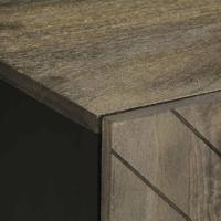 Tv-meubel 105x33x46 cm massief mangohout zwart - thumbnail