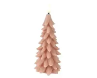 Lumineo ledkaars kerstboom 19.3cm roze - thumbnail
