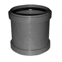 Overschuifmof dubbele manchet 75 mm PVC - thumbnail