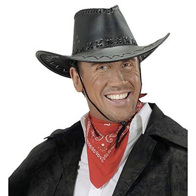 Cowboyhoed lederlook met decoratie - thumbnail