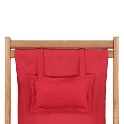 Strandstoel inklapbaar stof en houten frame rood