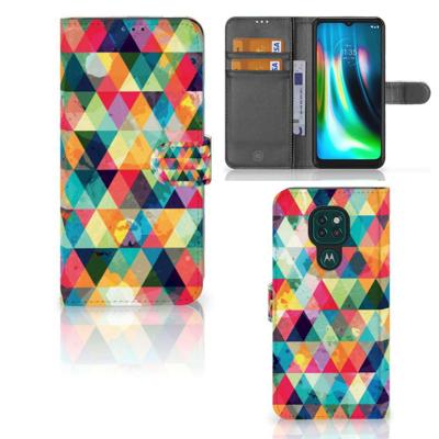 Motorola Moto G9 Play | E7 Plus | Telefoon Hoesje | Geruit