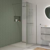 Saqu Modulo inloopdouche incl. antikalk 120x210cm geribbeld glas chroom - thumbnail