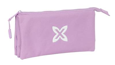 Pennenetui met 3 vakken Munich Basic Lila 22 x 12 x 3 cm