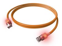 EasyLan S/FTP DualBoot® LED Kabel Cat.6A (Class EA), LSOH, oranje, 0,5 m - thumbnail