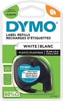 DYMO 91221 Labeltape Kunststof Tapekleur: Parel-wit Tekstkleur: Zwart 12 mm 4 m - thumbnail