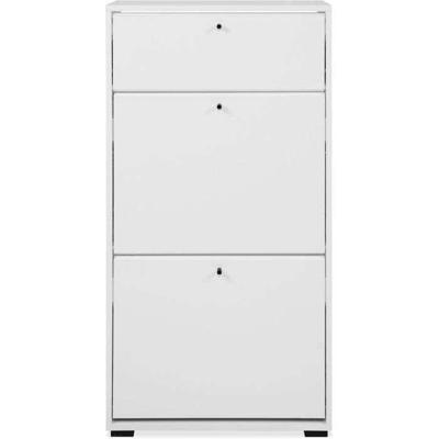 Schoenenkast - LÜNEBURG - Wit - 12 paar - 58 x 25 x 111 cm