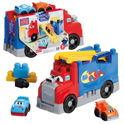 MEGA BLOKS - Race- en bouwvrachtwagen - 19-delige set - MEGA Bloks - JFR29 - thumbnail