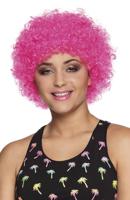 Pruik Pop knalroze eco - thumbnail