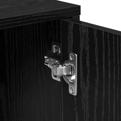 Highboard 2 pcs Zwart eiken 60 x 31 x 70 cm Bewerkt hout