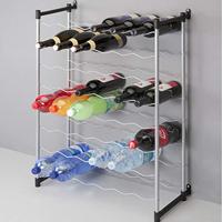 Metaltex Merlot Flessenrek voor 48 Flessen 59x26x85 cm Zilver/Zwart - thumbnail