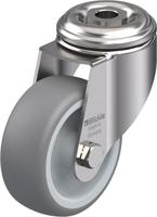 Blickle 574178 RVS apparaat-/zwenkwiel met boutgat, Ø 80 mm, glijlagers - thumbnail