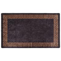 VidaXL Vloerkleed wasbaar anti-slip 120x180 cm zwart en goudkleurig - thumbnail