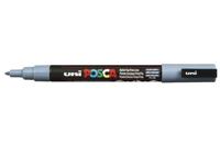 Uni Posca pc3m acrylmarker leigrijs - ronde punt tot 1,3 mm - thumbnail
