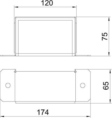OBO Bettermann 7216360 Eindstuk (b x h) 174 mm x 75 mm 1 stuk(s) OBO Bettermann 7216360 Eindstuk (b x h) 174 mm x 75 mm 1 stuk(s)