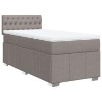 Boxspring met matras stof taupe 80x200 cm - thumbnail