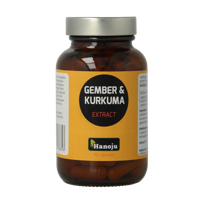 Hanoju Gember & kurkuma extract 90 Vegetarische capsules - thumbnail