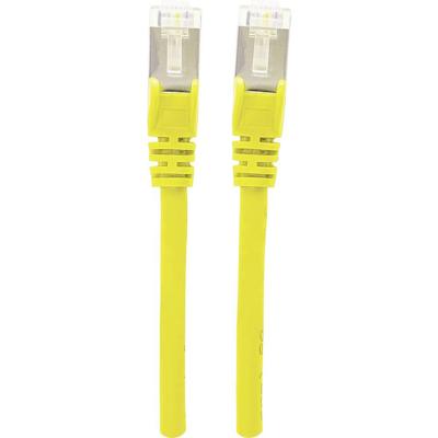 Intellinet 350532 RJ45 Netwerkkabel, patchkabel CAT 6A S/FTP 15.00 m Geel Folie afscherming, Afscherming gevlochten, Halogeenvrij 1 stuk(s)