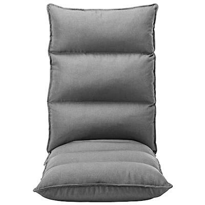 Vloerstoel inklapbaar stof lichtgrijs